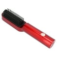 thumbnail image 1 of 2 In 1 Hair Curler Comb, Anti Scald Hair Straightener Brush Fast Heating Portable  For Home For Salon Red, 1 of 8
