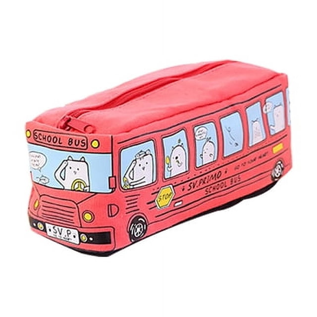 Ruiboury Trousse à Crayons en Toile à Grande Capacité avec Bus