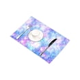 thumbnail image 3 of MKHERT Mermaid Tails Galaxy Space Pattern Placemats Table Mats for Dining Room Kitchen Table Decoration 12x18 inch,Set of 4, 3 of 4
