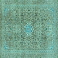 thumbnail image 1 of Ahgly Company Indoor Square Abstract Light Blue Modern Area Rugs, 8' Square, 1 of 4