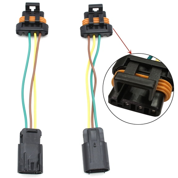 2x Replacement LED Headlight Wire Harness for Polaris RZR 1000 XP 2014-2018 Models, Lighting Accessory