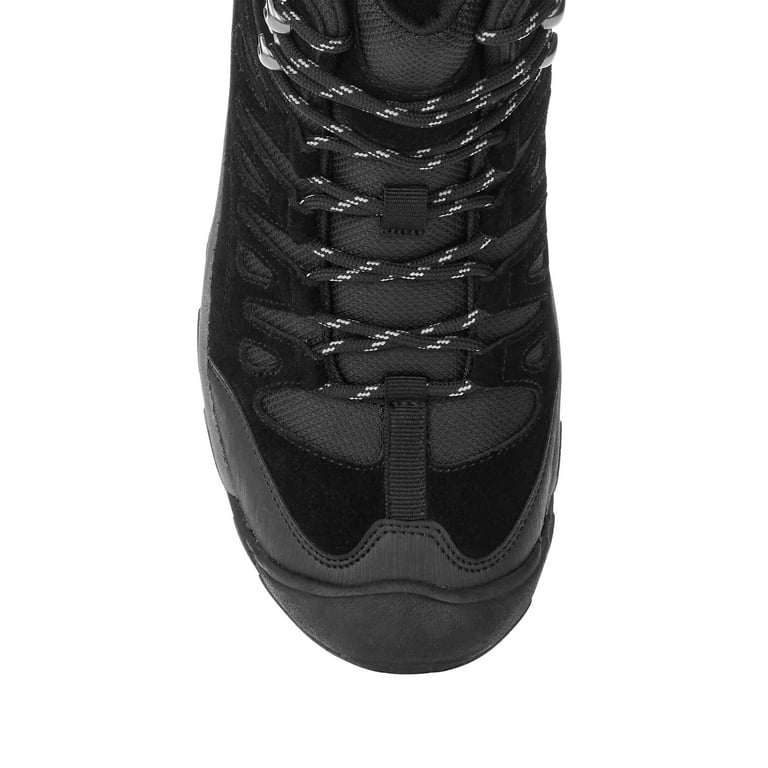 lykke psykologisk Grusom Ozark Trail Men's Black Leather Bump Toe Hiking Boot - Walmart.com