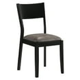 thumbnail image 3 of Furniture of America Kapok Wood Padded Dining Chair in Black and Gray (Set of 2), 3 of 7