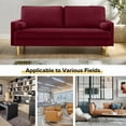 thumbnail image 4 of LiangFu 67" Modern Velvet Loveseat 2-Seat Sofa with Golden Frosted Legs Mid Century Sofa Compact Love Seat with 2 Pillows for Livingroom, Apartment,RED, 4 of 7