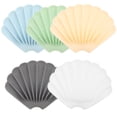 thumbnail image 3 of FRCOLOR 10 pcs  Waterfall Soap Trays Silicone Shell Shaped Draining Soap Dishes for Bathroom, 3 of 8