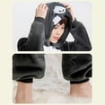 thumbnail image 4 of Jiibva Cartoon Pajamas Playsuit Family Hooded Warm Flannel Blanket Pajamas Homesuit Funny Homewear For Slumber Party, 4 of 7
