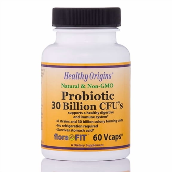 Healthy Origins Probiotic 30 Billion CFU's (floraFIT, Shelf-Stable), 60 Vcaps