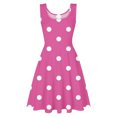 thumbnail image 4 of Robe pour Femmes 2023 Grande Taille Rose Décontractée Sans Manches Col Rond Imprimée Mode Robe Trapèze Sexy Costumes d'Halloween pour Femmes en Solde, 4 of 5
