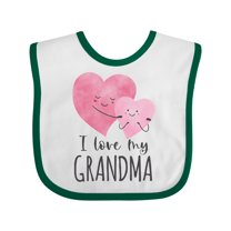 Inktastic I Love My Grandma Two Hugging Hearts Boys or Girls Baby Bib