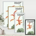thumbnail image 4 of Ancient Goldfish and The Lotus Leaf 30 in x 40 in Framed Painting Canvas Art Print, by Designart, 4 of 5
