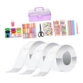 thumbnail image 2 of Baohd Ruban Adhésif Double Face Bulles Étanches Bandes Transparentes 5cm avec Boîte de Rangement 3 Pcs Clair, 2 of 9