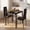 WoodTable-PU Black, variant on Dining Table Set for 2, 3 Piece Kitchen Table Set with 2 Upholstered PU Leather Chairs for Dining Room, Living Room, Apartment, Small Space, Black
