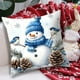 thumbnail image 1 of Uuiauoio Christmas Holiday Pillow Covers Linen Cushion Cases Santa Snowman Reindeer Pattern Decorative Throw Pillow for Sofa Bed Living Room Home Decor Festive Seasonal Accent, 1 of 6
