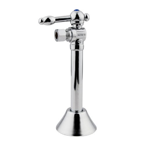 Kingston Brass Vintage 1/2" Sweat, 3/8" OD Compression Angle Shut-Off Valve with 5" Extension