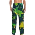 thumbnail image 3 of Balery Dinosaurs and Flowers print Men's Pajama Pants,Ultra Lightweight Pjs,Lounge Pant-X-Large, 3 of 9