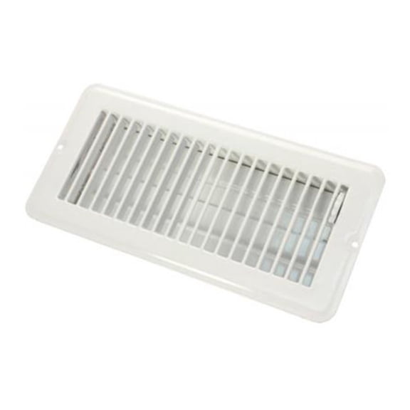 JR Products 4" x 10" Dampered Metal RV Floor Register