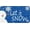 Blue Let It Snow, variant on Christmas Area Rug Doormat, Snowflake Snowman Rug, Blue Xmas Door Mat for Bedroom Living Room Kitchen, Let it Snow Indoor Floor Mats for Holiday Festive Decoration, 17 x 30 Inch