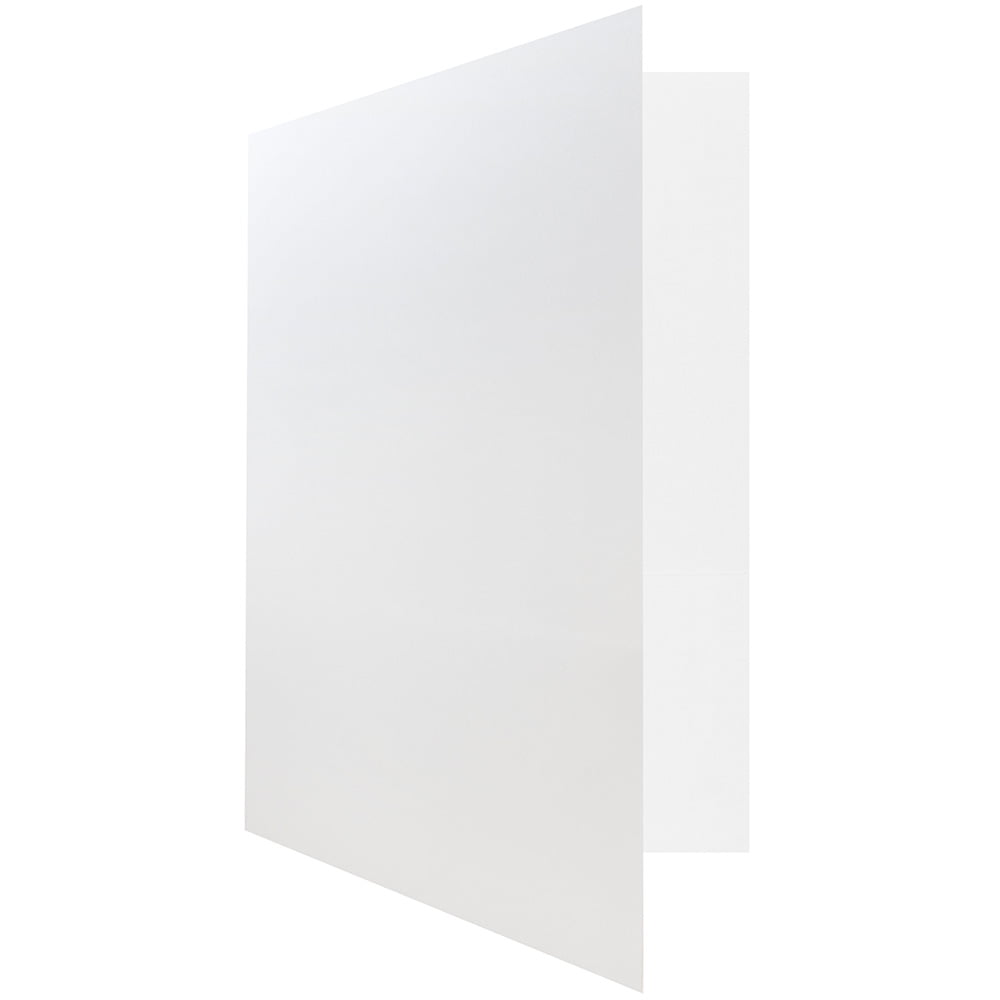 JAM Matte Two Pocket Folders, White, 100/Pack