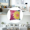 thumbnail image 5 of Acheng Throw Pillow Covers,Pink Yellow Throw Pillow Covers Outdoor Throw Pillow Covers,Decorative Pillows Modern Geometry Floral Farmhouse  Pillowcase for Home Porch Sofa Bed Set of 2 20x20in, 5 of 7