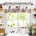 thumbnail image 3 of Winter Snowman Valances for Windows Christmas Gift Leaves Flower Snow Ball Rod Pocket Curtain Valance Window Treatment Short Curtains for Kitchen Living Room, 60"x14", 3 of 5