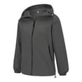 thumbnail image 4 of Windbreaker Jacket Women 2025 Fall Outdoor Slim Fit Waterproof Zip Up Hooded Jackets with Pockets Outerwear, 4 of 6
