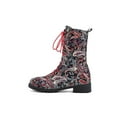 thumbnail image 4 of CEHVOM Autumn And Winter Boots Low Heel Lace Round Toe Ladies Short Boots, 4 of 9