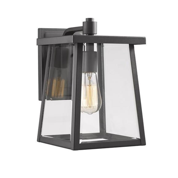 Chloe Lighting CH2S079BK12-OD1 Gabriel Transitional 1 Light Textured Black Outdoor Wall Sconce - 12 in.
