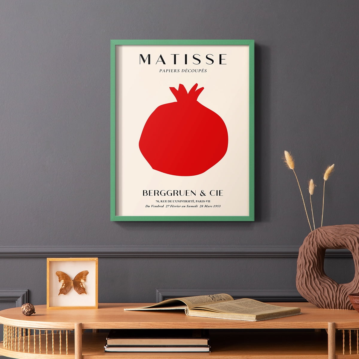 Matisse CLXII Framed Print in Green Solid Wood 11 x 14 Framed Print