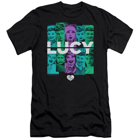I Love Lucy Shades Of Lucy S/S Adult 30/1 T-Shirt Black