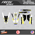 thumbnail image 3 of Kalair GFX Graphics Kit for Husqvarna MX 2 STROKE TC125 and TC250 (2023+) Fresh Series, 3 of 5