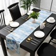 thumbnail image 5 of Coastal Turtle Table Runner Cotton Linen 36 Inch Holiday Dresser Scarves, Blue Nautical Starfish Coral Jellyfish Tablerunner for Kitchen Coffee Dining Bedroom Dinner Scarf Décor 13''x36'', 5 of 9