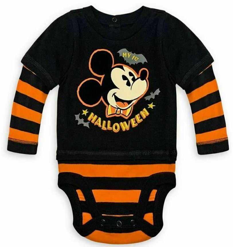 Disney Store Mickey Mouse My 1st Halloween One-Piece Romper (Size 0-3 Months)