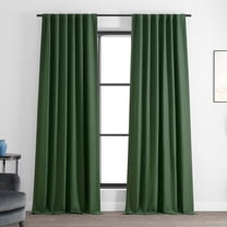 Half Price Drapes Pine Forest Green Bellino Textured Faux Linen Room Darkening Curtains For Bedroom & Living Room Curtains(1 Panel), Curtains 84 Inches Long, 50W X 84L