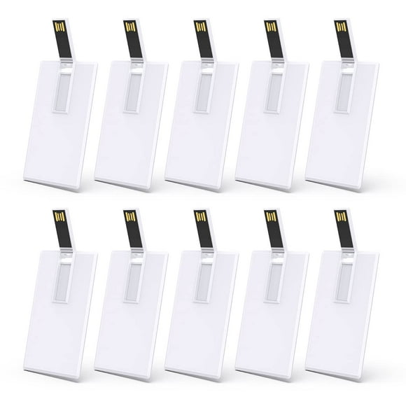 KEXIN Clés USB en Forme de Carte de Crédit, Clé USB 2 Go 2G - Clés USB en Vrac - 50 Pcs (Carte Blanche)