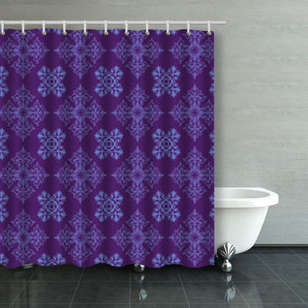 ARTJIA Seamless Damask Medallion Pattern Texture Shower Curtains