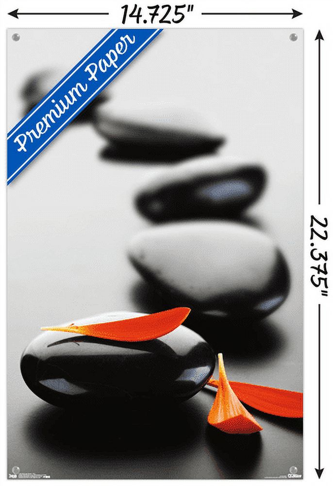Massage Stones - Red Wall Poster with Push Pins, 14.725" x 22.375"