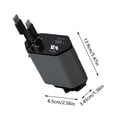 thumbnail image 3 of Riforla 120W Fast Charging Retractable Car Charger High Speed Power for All Devices Compact & Portable Car charger USB Black, 3 of 8