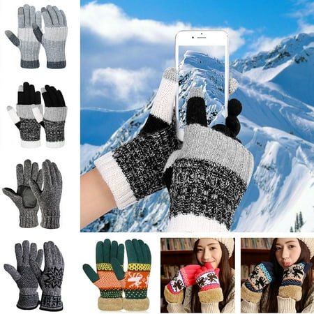 Men Winter Gloves -Allcaca Men Winter Gloves Warm Outdoor Gloves Full-finger Cycling Gloves Cold Weather