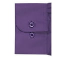 thumbnail image 5 of Men's Slim Fit Button Up Long Sleeve Solid Dress Shirt - Purple - 2XL (18-18.5) 36/37 sleeve, 5 of 5