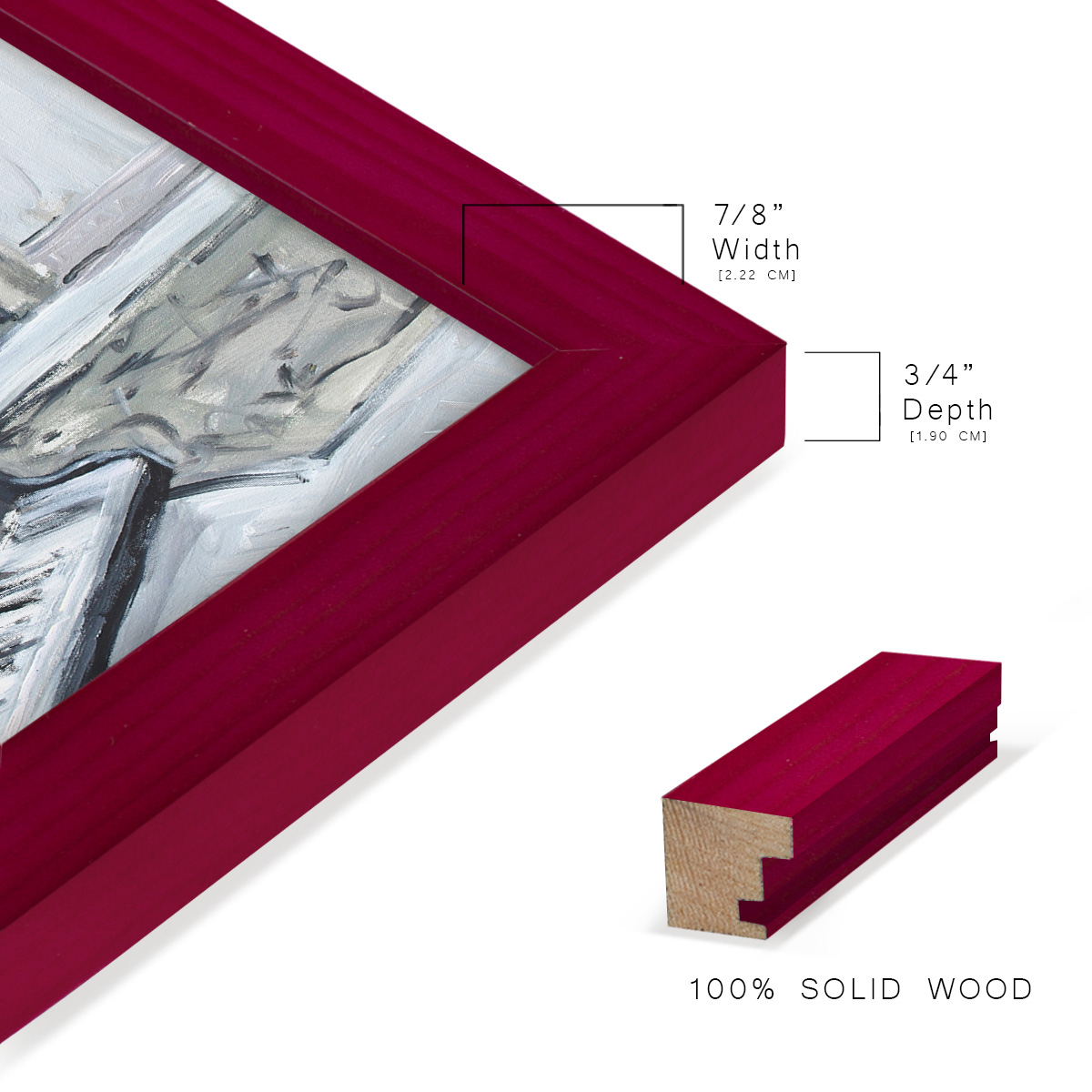 Piano Blues III - Framed Print w/glass - Cherry Red