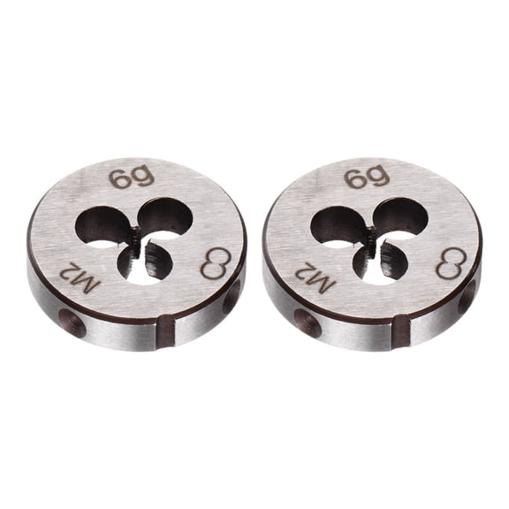 2 Pieces Round Threading Dies Metric M2 x 0.4 Thread Left Hand  Screw Cutting Dies