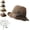 Khaki- Mid Brim Hat, variant on Elegant Woven Straw Sun Hat with Bow, Versatile Retro Woven Handmade Straw Hat with Ruffled Bow, Straw Hats for Women