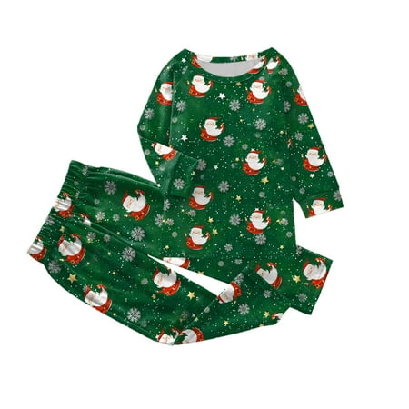 

TAIAOJING Kids Family Christmas Pajamas Matching Sets Man Daddy Print Blouse Tops And Pants Xmas Family Clothes Pajamas