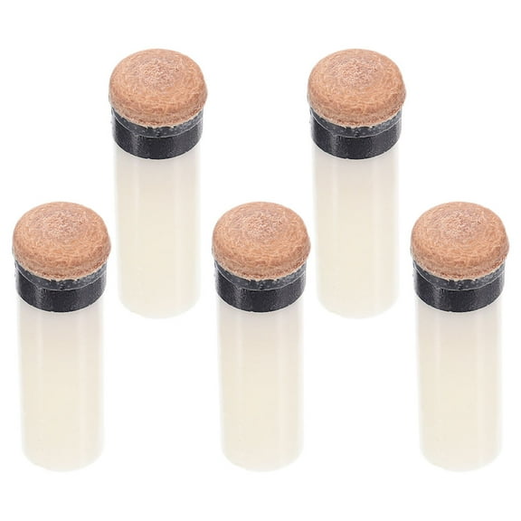 Screw-On Pool Cue Tips Replacement Kit for Billiard Sticks 5 Pieces Small Size
