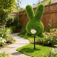 thumbnail image 4 of Easter Bunny Shaped Artificial Green Planters – 13" Faux Moss Bunny for Outdoor Garden Decoration | Easter Decorations for Patio, Lawn & Festive Atmospheres | Weather-Resistant Bunny Sculpture, 4 of 6