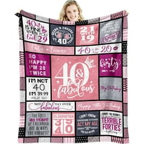 40th Birthday Gifts Women, 40 Year Old Birthday Gifts for Women, Forty Birthday Gifts for Women, 1984 40th Birthday, 40th Birthday Decorations Women, 40 Yr Old Birthday Gifts Throw Blanket 60"x50"