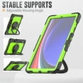 thumbnail image 5 of For Samsung Galaxy Tab S10 Plus/S9 FE+/S9+ Case 12.4 inch, 360 Rotating Shockproof Cover with Stand, Handle, Shoulder Strap (SM-X820/X810/X610), Lime Panel, 5 of 7