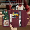 thumbnail image 3 of ELEHOLD Crossbody Wallet Case for iPhone 15 Pro Max Large Capacity Card Slots Zipper Pocket Adjustable Shoulder Strap Elegant Purse Case for iPhone 15 Pro Max,Winered, 3 of 10