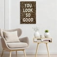 thumbnail image 2 of You Look So Good Leopard Print Framed Canvas Wall Art - Bold Motivational Decor For Vanity Closet Bedroom, Chic Fashion Art Print 24*36inch(60*90cm), 2 of 6
