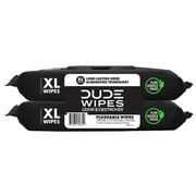DUDE Wipes Odor Destroyer Flushable Wipes, XL Wet Wipes, Deodorizing with Clean Scent, 48 Count, 2 Pack